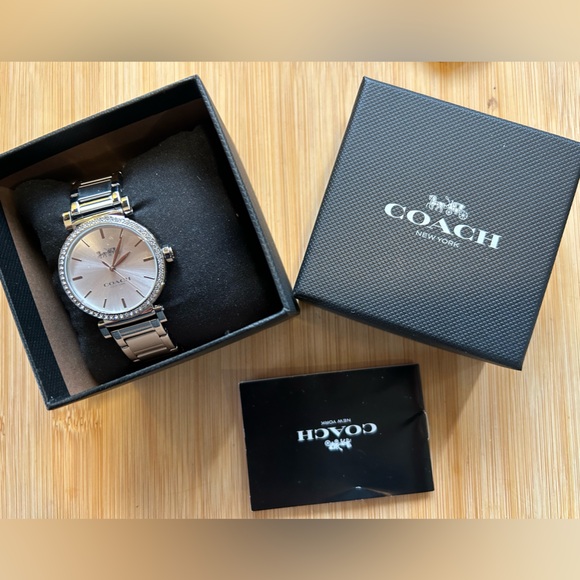 COACH MADISON ALL SILVER WATCH WITH 34MM SILVER FACE AND SILVER BRACELET - Picture 6 of 7